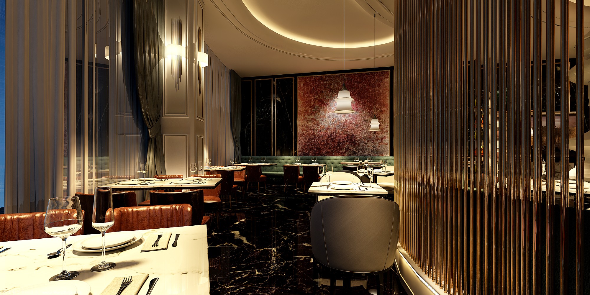 浪漫西餐厅-室内设计作品-筑龙室内设计论坛