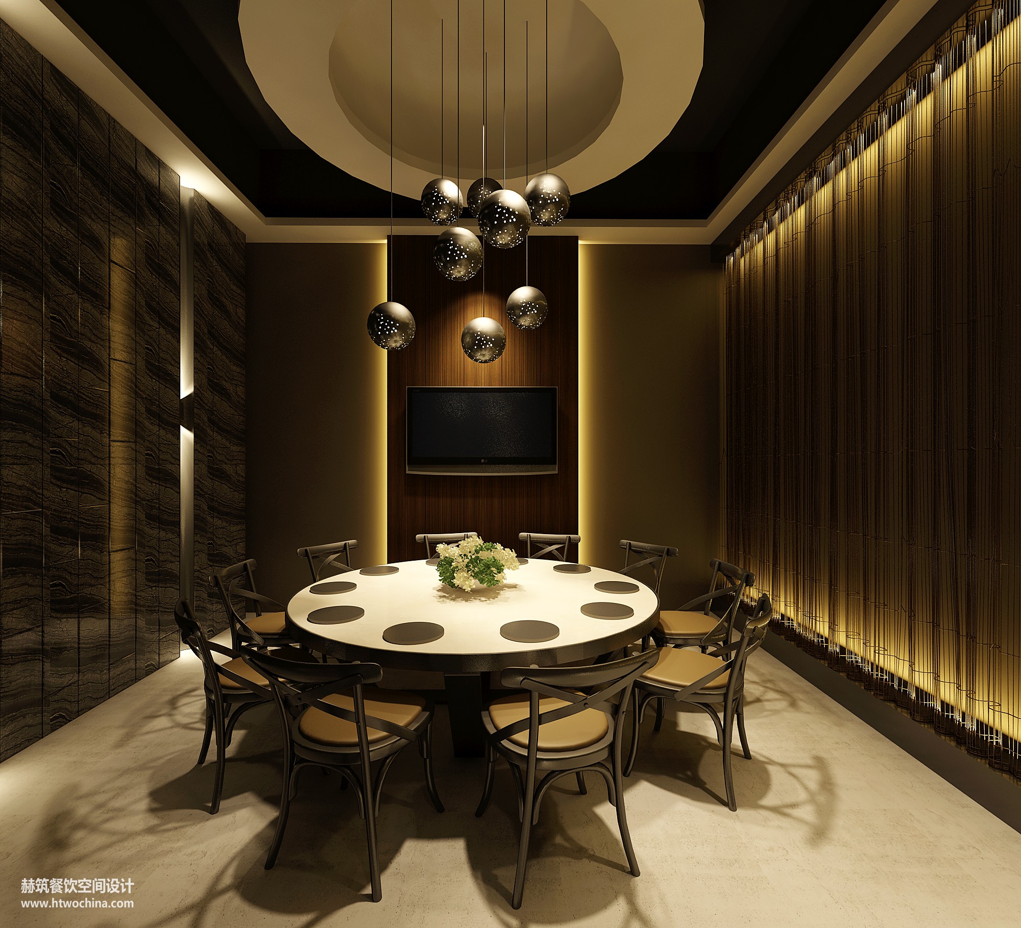 饭店室内设计【艺鼎设计新作】浪漫的芭缇沁园，美味椰子鸡餐厅-设计案例-建E室内设计网